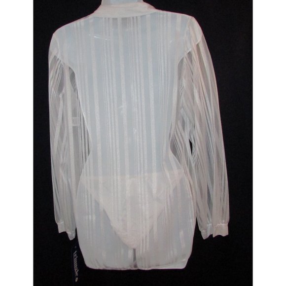 Sheer Nightshirt and Panty Set - White - Picture 7 of 8